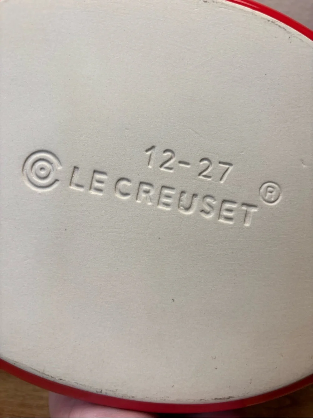 Le Creuset Red and Cream Oval Ceramic Baking Dish